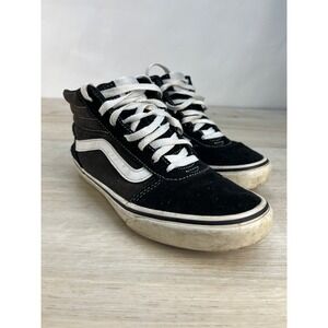 Vans Sk8 Mid Black White Suede Canvas High Top Womens Shoes Size 7